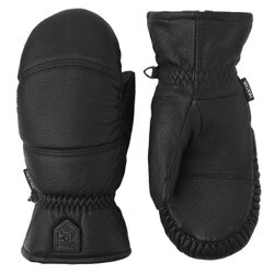 Hestra Leather Box Mitten in Black